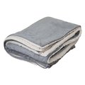 Towelsoft Micro Mink Sherpa Throw Blanket 50 inches x 60 inches Blanket-DP1709-GRY